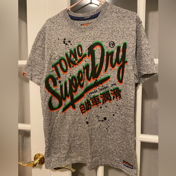 Superdry heather grey graphic t-shirt - Picture 1 of 7